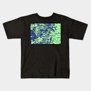 Retro Abstract Liquid Pattern #3 Kids T-Shirt